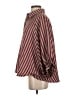 Glam 100% Polyester Stripes Burgundy 3/4 Sleeve Blouse Size S - photo 5