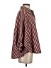 Glam 100% Polyester Stripes Burgundy 3/4 Sleeve Blouse Size S - photo 4