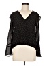 Sanctuary 100% Rayon Polka Dots Black Long Sleeve Blouse Size M - photo 1