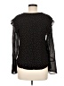 Sanctuary 100% Rayon Polka Dots Black Long Sleeve Blouse Size M - photo 2