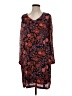 Cotélac 100% Polyester Paisley Burgundy Casual Dress Size XS (0) - photo 1