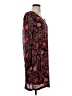 Cotélac 100% Polyester Paisley Burgundy Casual Dress Size XS (0) - photo 4