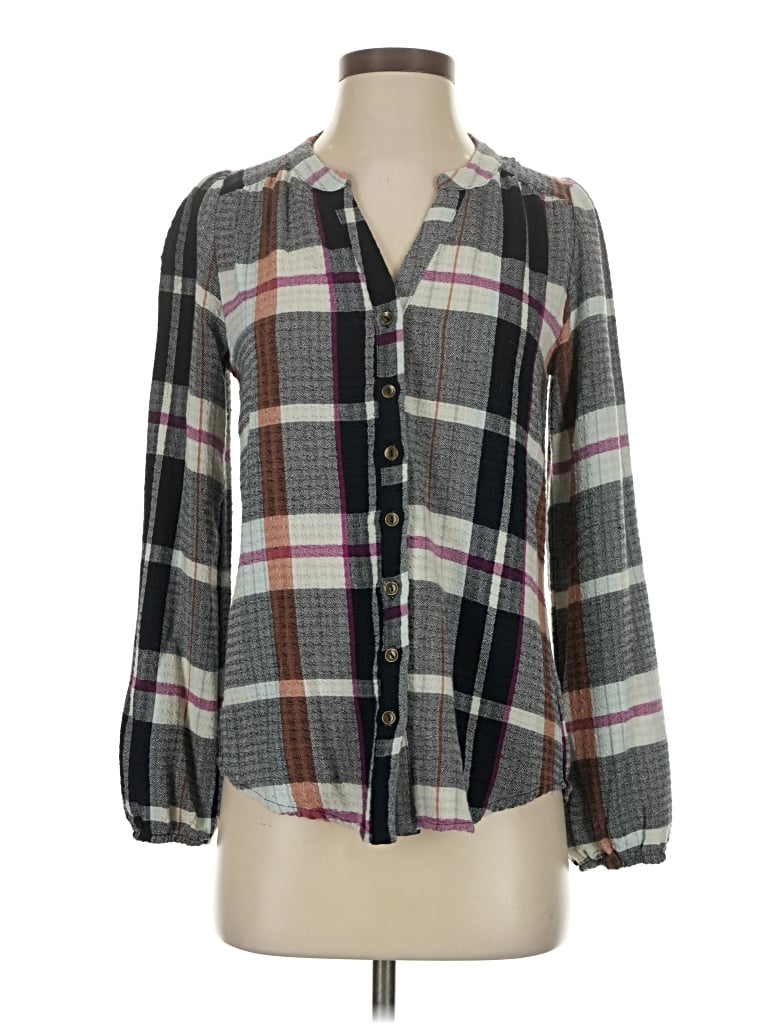 Pre-owned Mason & Belle 3/4 Sleeve Blouse In Gray