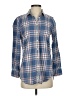Rivet & Thread Plaid Blue 3/4 Sleeve Button-Down Shirt Size S - photo 1