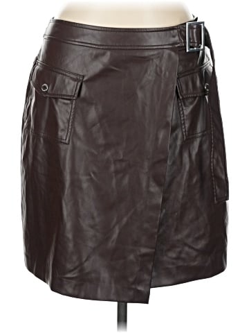 Calvin Klein Faux Leather Skirt (view 1)