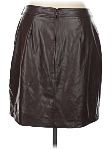 Calvin Klein Faux Leather Skirt (view 2)