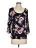 Lily White Black 3/4 Sleeve Top Size S - photo 1