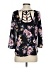 Lily White Black 3/4 Sleeve Top Size S - photo 2