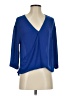 Lush 100% Polyester Blue 3/4 Sleeve Blouse Size S - photo 1