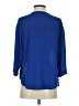 Lush 100% Polyester Blue 3/4 Sleeve Blouse Size S - photo 2
