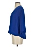 Lush 100% Polyester Blue 3/4 Sleeve Blouse Size S - photo 5