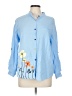 Unbranded 100% Polyester Blue Long Sleeve Blouse Size L (estimated) - photo 1