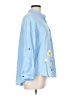 Unbranded 100% Polyester Blue Long Sleeve Blouse Size L (estimated) - photo 4