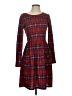 Gilli Plaid Burgundy Casual Dress Size S - photo 1