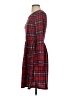 Gilli Plaid Burgundy Casual Dress Size S - photo 5
