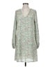 Louna 100% Polyester Print Green Casual Dress Size S - photo 1