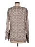 Banana Republic 100% Polyester Silver Long Sleeve Blouse Size M - photo 2