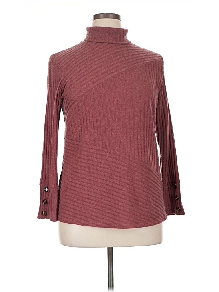 Pre-owned Parallel Skies Turtleneck Sweater In Burgundy
