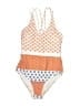 Cupshe Print Orange One Piece Swimsuit Size L - photo 1