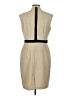 Sandra Darren Chevron-herringbone Tan Cocktail Dress Size 10 - photo 2