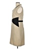 Sandra Darren Chevron-herringbone Tan Cocktail Dress Size 10 - photo 5