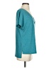Shein Teal Blue Short Sleeve Top Size 4 - photo 4