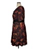Isabel + Alice Print Brown Casual Dress Size XL - photo 5