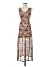 Louna Animal Print Brown Casual Dress Size XS - photo 1