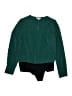 Bar III Green Long Sleeve Top Size M - photo 1