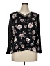Maurices 100% Polyester Black Long Sleeve Blouse Size XL - photo 1