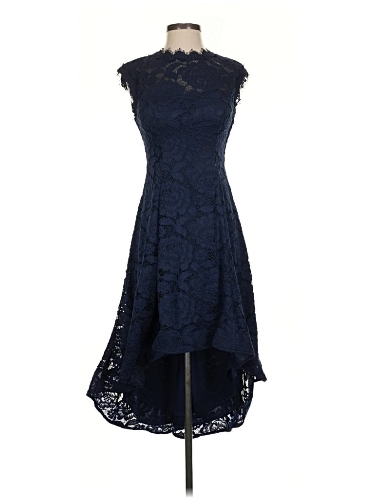 Pre-owned Betsy & Adam Cocktail Dress In Blue