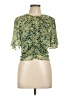 Saunders Collective 100% Polyester Green Short Sleeve Blouse Size L - photo 1