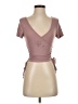 Shein Brown Short Sleeve Top Size 2 - photo 1