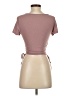 Shein Brown Short Sleeve Top Size 2 - photo 2