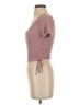 Shein Brown Short Sleeve Top Size 2 - photo 5