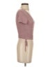 Shein Brown Short Sleeve Top Size 2 - photo 4