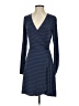 Express Stripes Blue Casual Dress Size S - photo 1