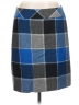 Talbots Plaid Blue Wool Skirt Size 10 - photo 1