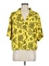 Saunders Collective 100% Polyester Floral Yellow Short Sleeve Blouse Size 6 - photo 1
