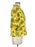 Saunders Collective 100% Polyester Floral Yellow Short Sleeve Blouse Size 6 - photo 4