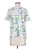 Prabal Gurung Collective 100% Polyester White Short Sleeve Blouse Size 0 - photo 1