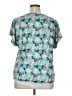 Jordann Teal Short Sleeve Blouse Size XL - photo 2
