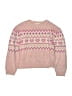 The Children's Place Hearts Pink Pullover Sweater Size 10 - 12 - photo 1