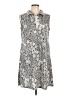 Assorted Brands Animal Print Silver Casual Dress Size L - photo 1