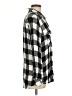 Seven7 100% Rayon Checkered-gingham Silver Long Sleeve Button-Down Shirt Size M - photo 4
