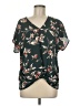 Weston Floral Green Short Sleeve Blouse Size M - photo 1