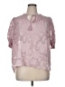 Rose + Olive 100% Polyester Pink 3/4 Sleeve Blouse Size XL - photo 1