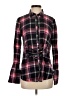 Express 100% Cotton Plaid Black Long Sleeve Blouse Size S - photo 1