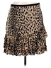DKNYC 100% Polyester Animal Print Brown Casual Skirt Size 6 - photo 1
