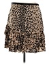 DKNYC 100% Polyester Animal Print Brown Casual Skirt Size 6 - photo 2